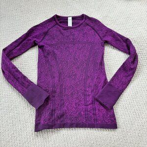 Ivivva Girls Long Sleeve Magenta Athletic Shirt